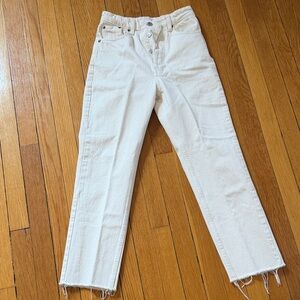 Zara Cream Denim Jeans